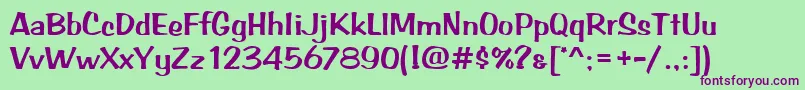 Arabbrud Font – Purple Fonts on Green Background