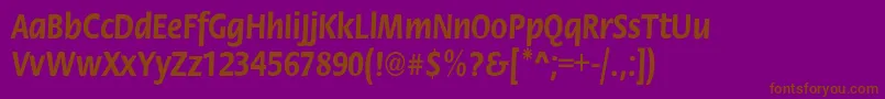 Шрифт StackcndBold – коричневые шрифты на фиолетовом фоне