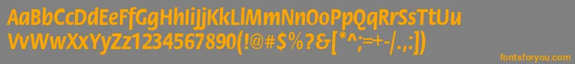 StackcndBold Font – Orange Fonts on Gray Background