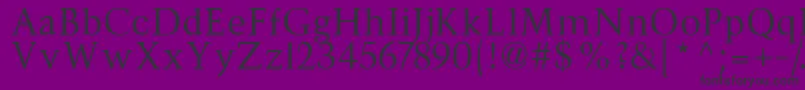 Divona Font – Black Fonts on Purple Background