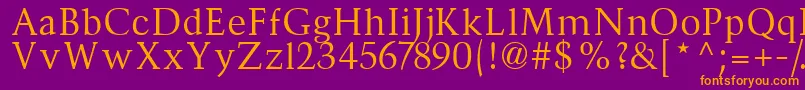 Divona Font – Orange Fonts on Purple Background