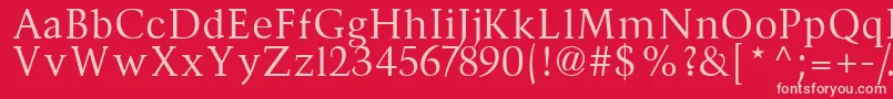 Divona Font – Pink Fonts on Red Background