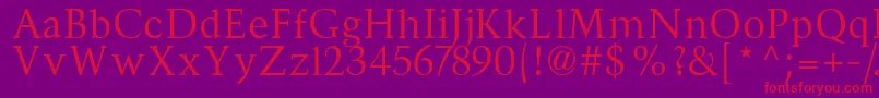 Divona Font – Red Fonts on Purple Background