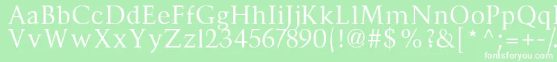 Divona Font – White Fonts on Green Background