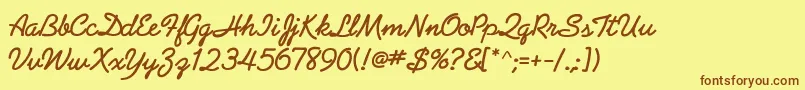 PreludeflfBold Font – Brown Fonts on Yellow Background