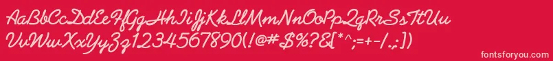 PreludeflfBold Font – Pink Fonts on Red Background