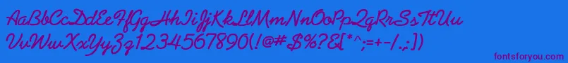 PreludeflfBold Font – Purple Fonts on Blue Background