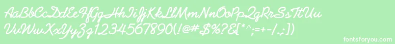 PreludeflfBold Font – White Fonts on Green Background