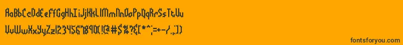 BocumaBattyBrk-Schriftart – Schwarze Schriften auf orangefarbenem Hintergrund