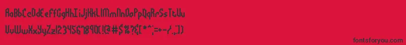 BocumaBattyBrk Font – Black Fonts on Red Background