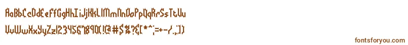 Шрифт BocumaBattyBrk – коричневые шрифты на белом фоне