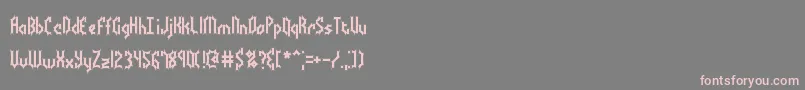 BocumaBattyBrk Font – Pink Fonts on Gray Background