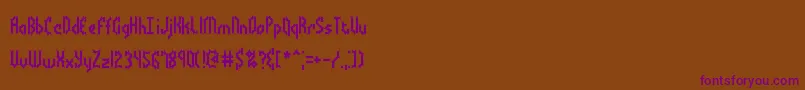 Шрифт BocumaBattyBrk – фиолетовые шрифты на коричневом фоне