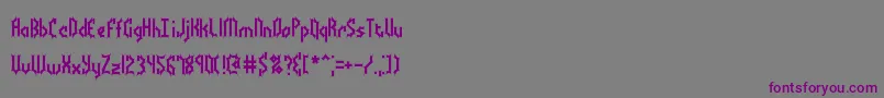 BocumaBattyBrk Font – Purple Fonts on Gray Background