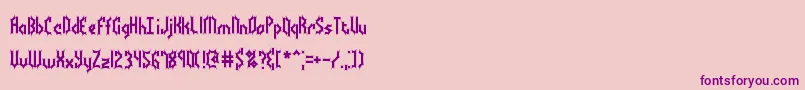 BocumaBattyBrk-Schriftart – Violette Schriften auf rosa Hintergrund
