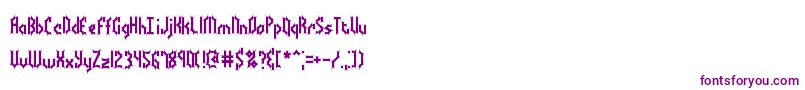 BocumaBattyBrk-Schriftart – Violette Schriften auf weißem Hintergrund