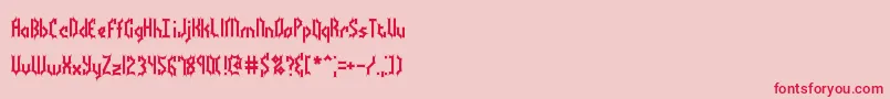 Шрифт BocumaBattyBrk – красные шрифты на розовом фоне
