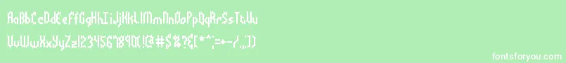 フォントBocumaBattyBrk – 緑の背景に白い文字