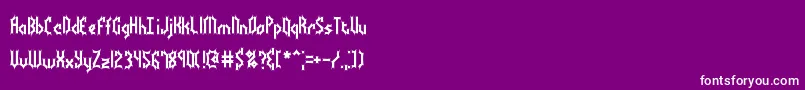 Шрифт BocumaBattyBrk – белые шрифты на фиолетовом фоне