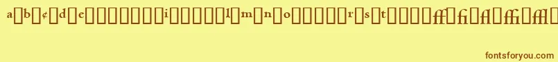 Más sobre la fuente CentaurExpertMtBold fuente CentaurExpertMtBold – Fuentes Marrones Sobre Fondo Amarillo