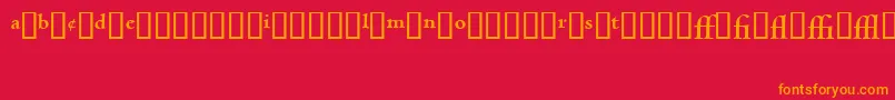 CentaurExpertMtBold Font – Orange Fonts on Red Background