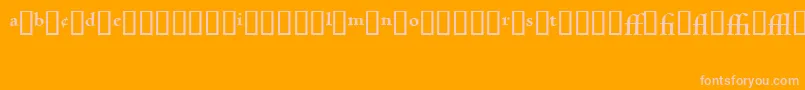 Шрифт CentaurExpertMtBold – розовые шрифты на оранжевом фоне