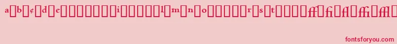 フォントCentaurExpertMtBold – ピンクの背景に赤い文字