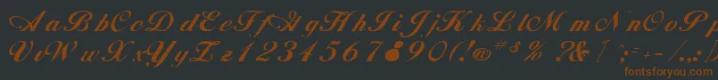 RimbooRegular Font – Brown Fonts on Black Background