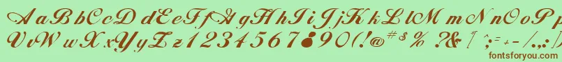 RimbooRegular Font – Brown Fonts on Green Background