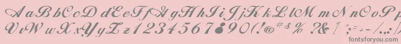 RimbooRegular Font – Gray Fonts on Pink Background