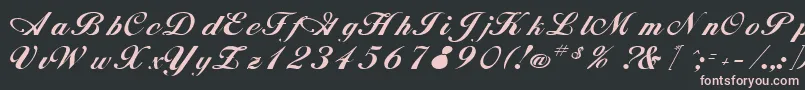 RimbooRegular Font – Pink Fonts on Black Background