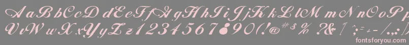RimbooRegular Font – Pink Fonts on Gray Background