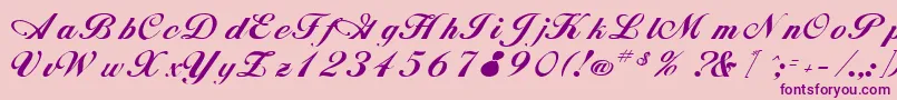 RimbooRegular Font – Purple Fonts on Pink Background