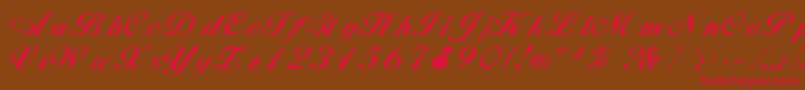 RimbooRegular Font – Red Fonts on Brown Background