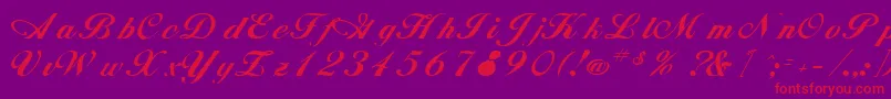 Police RimbooRegular – polices rouges sur fond violet