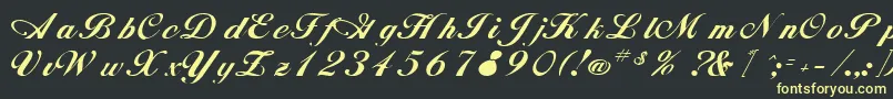 RimbooRegular Font – Yellow Fonts on Black Background