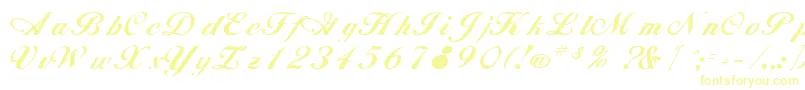 RimbooRegular Font – Yellow Fonts on White Background