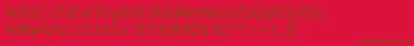 Więcej informacji o czcionce SendMeAPostcard Czcionka SendMeAPostcard – brązowe czcionki na czerwonym tle
