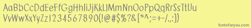 Шрифт SendMeAPostcard – серые шрифты на жёлтом фоне