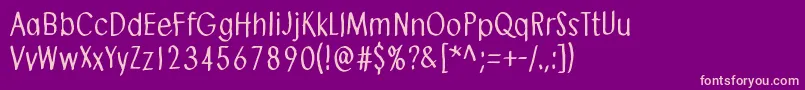 SendMeAPostcard Font – Pink Fonts on Purple Background
