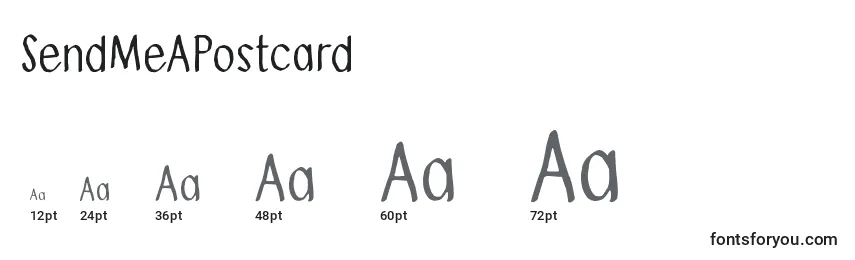 Размеры шрифта SendMeAPostcard