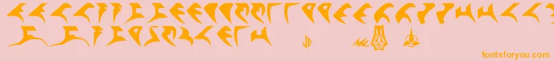 Qonos Font – Orange Fonts on Pink Background