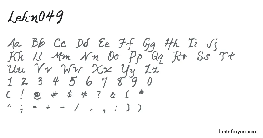Schriftart Lehn049 – Alphabet, Zahlen, spezielle Symbole