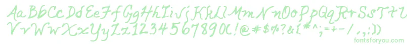 Lehn049 Font – Green Fonts on White Background