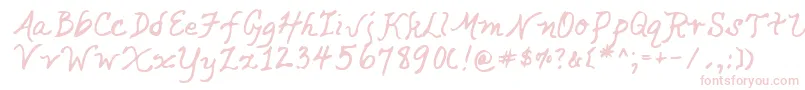 Lehn049 Font – Pink Fonts on White Background