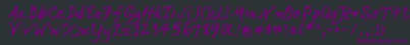 Lehn049 Font – Purple Fonts on Black Background