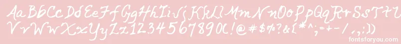 Lehn049 Font – White Fonts on Pink Background