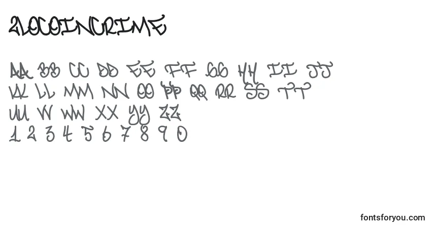 Шрифт 2locoInCrime – алфавит, цифры, специальные символы