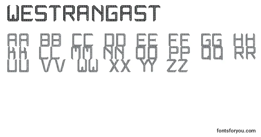 Schriftart WestrangaSt – Alphabet, Zahlen, spezielle Symbole