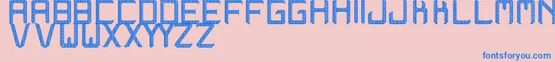 フォントWestrangaSt – ピンクの背景に青い文字
